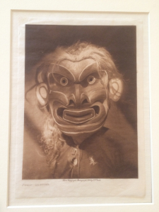 Edward Curtis photograveur of Kwakiutl ceremonial mask