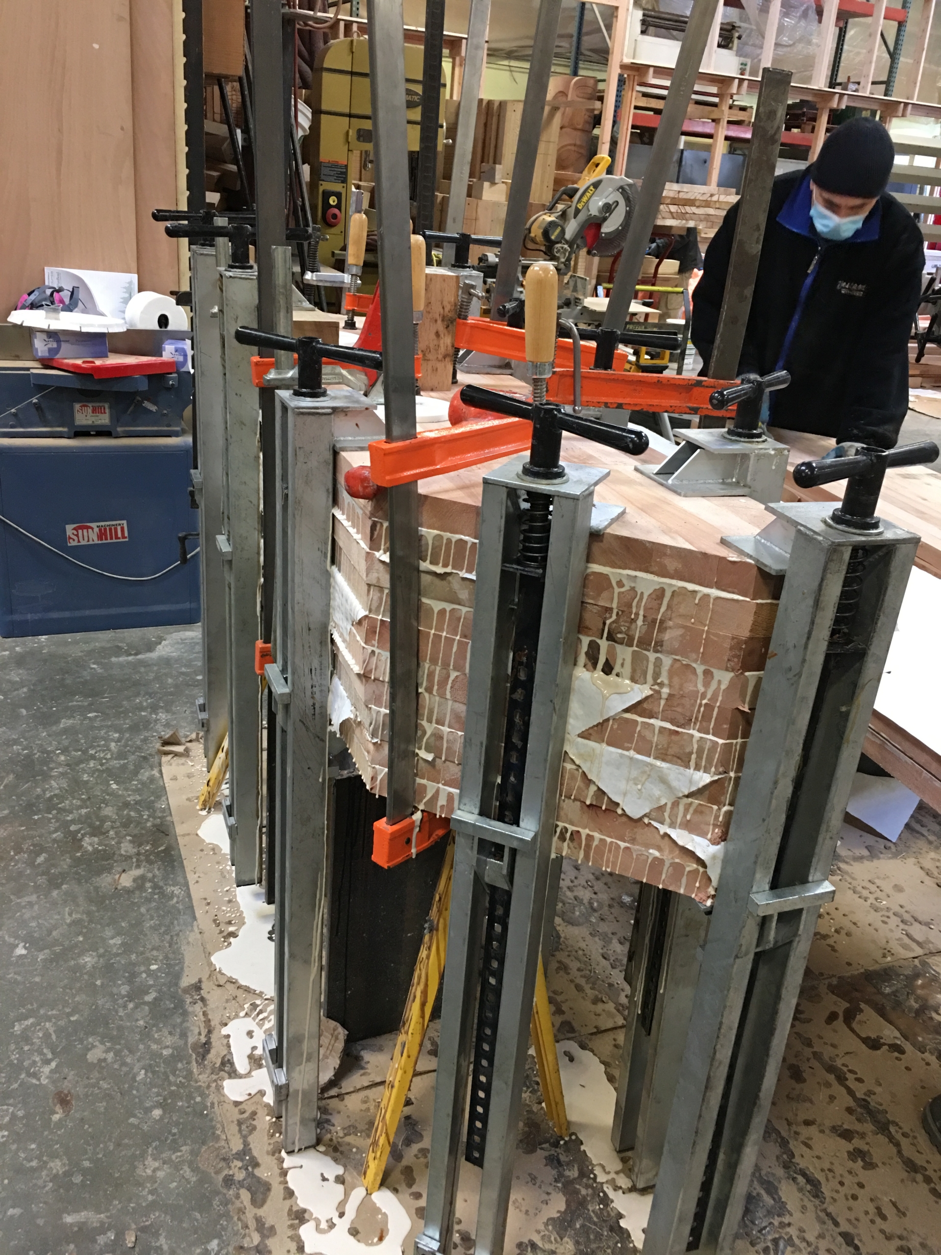 laminating the columns